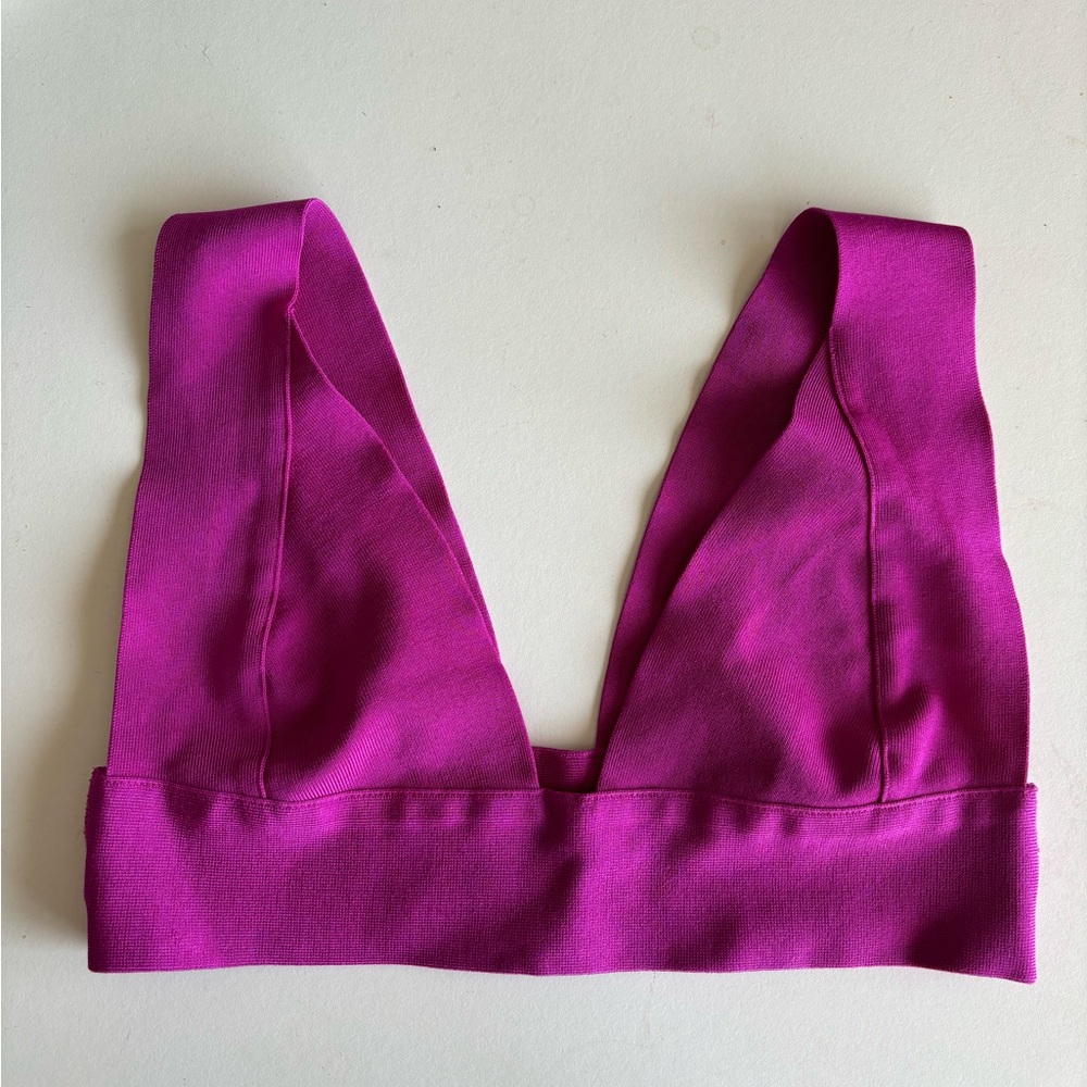 SKIMS Knit Beachwear Plunge Bikini Top